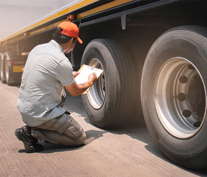 Safety checks on truck