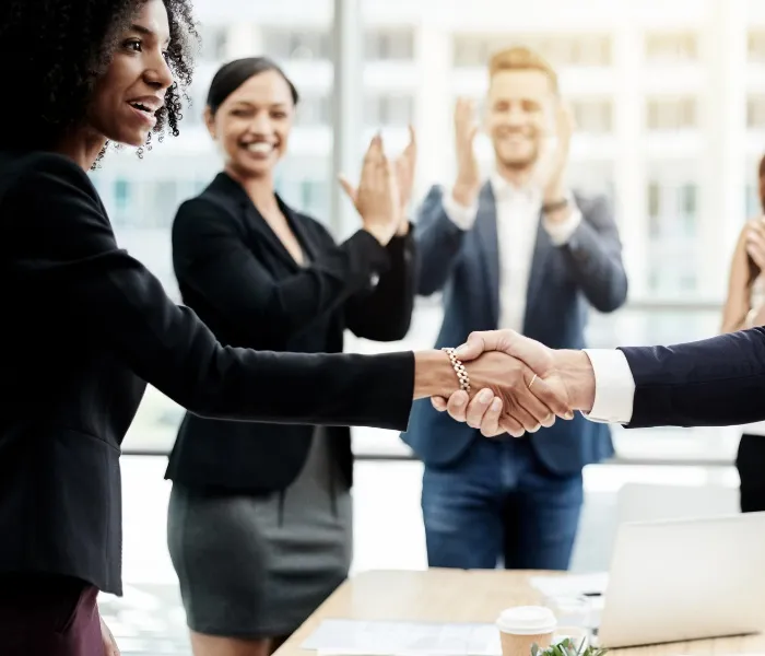 Business people shaking hands